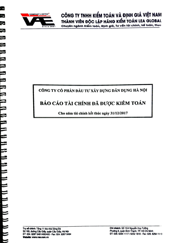 Báo cáo tài chính đã được kiểm toán năm 2017