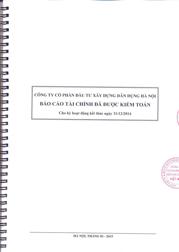 Báo cáo tài chính đã được kiểm toán năm 2014