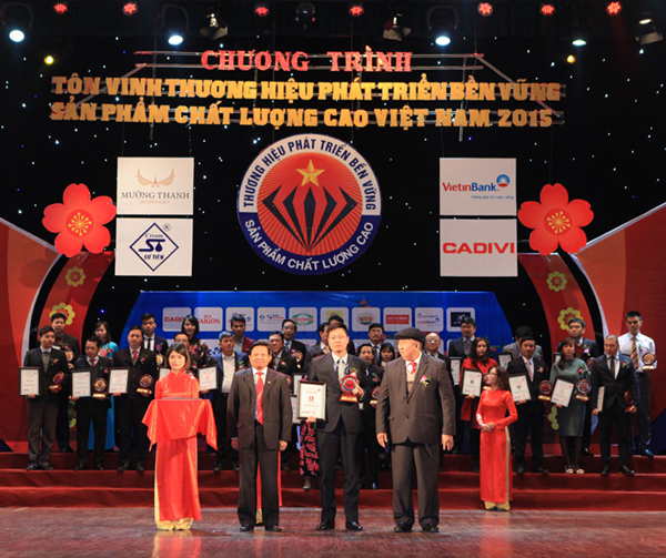 Chương trình Tôn vinh Thương hiệu phát triển bền vững và Sản phẩm chất lượng cao Việt Nam năm 2015.