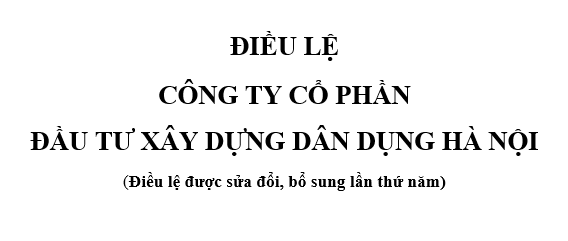 Điều lệ Công ty 2021